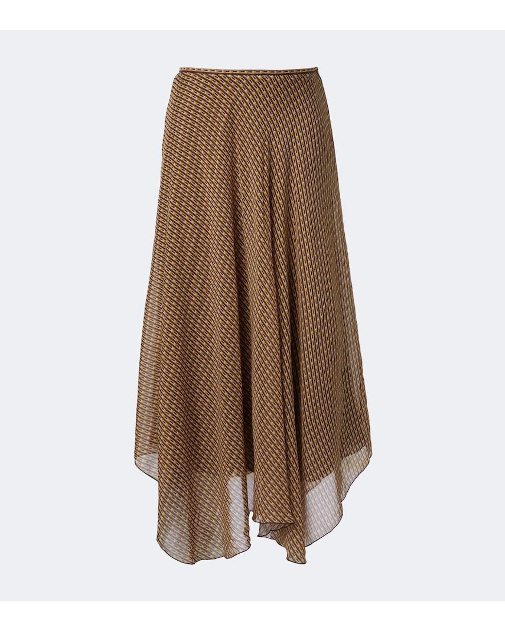 Sir Brown Cooper Asymmetric Printed Maxi Skirt