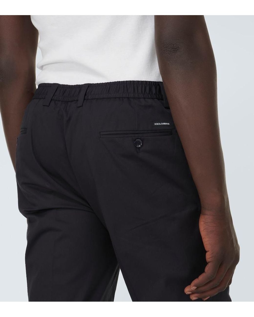 Dolce & Gabbana Blue Cotton-Blend Suit Pants for men