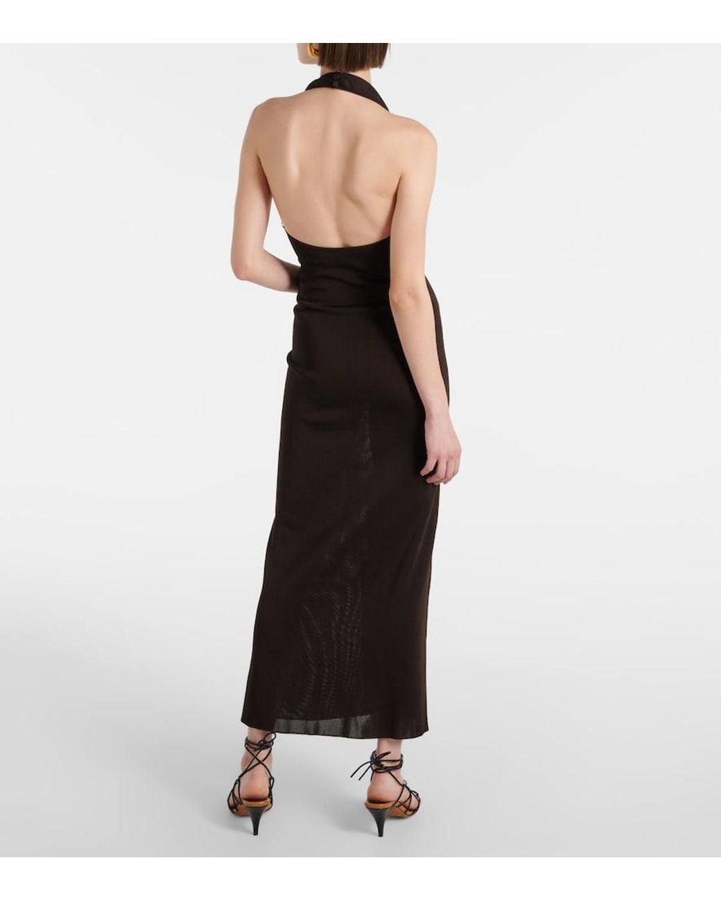 Khaite Black Coraline Maxi Dress