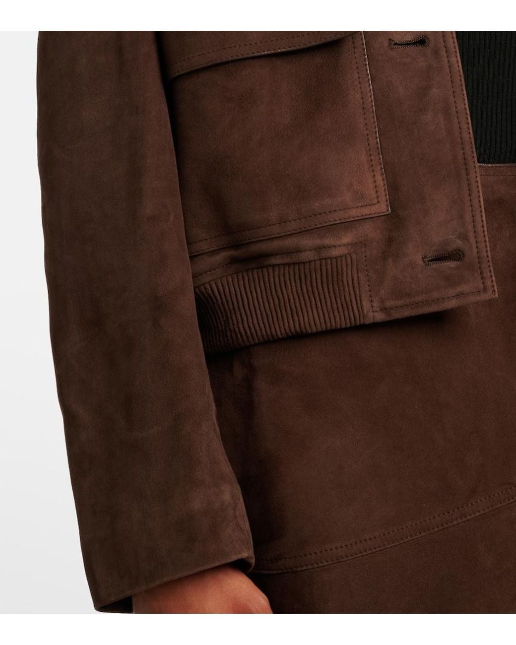 Yves Salomon Brown Suede Jacket
