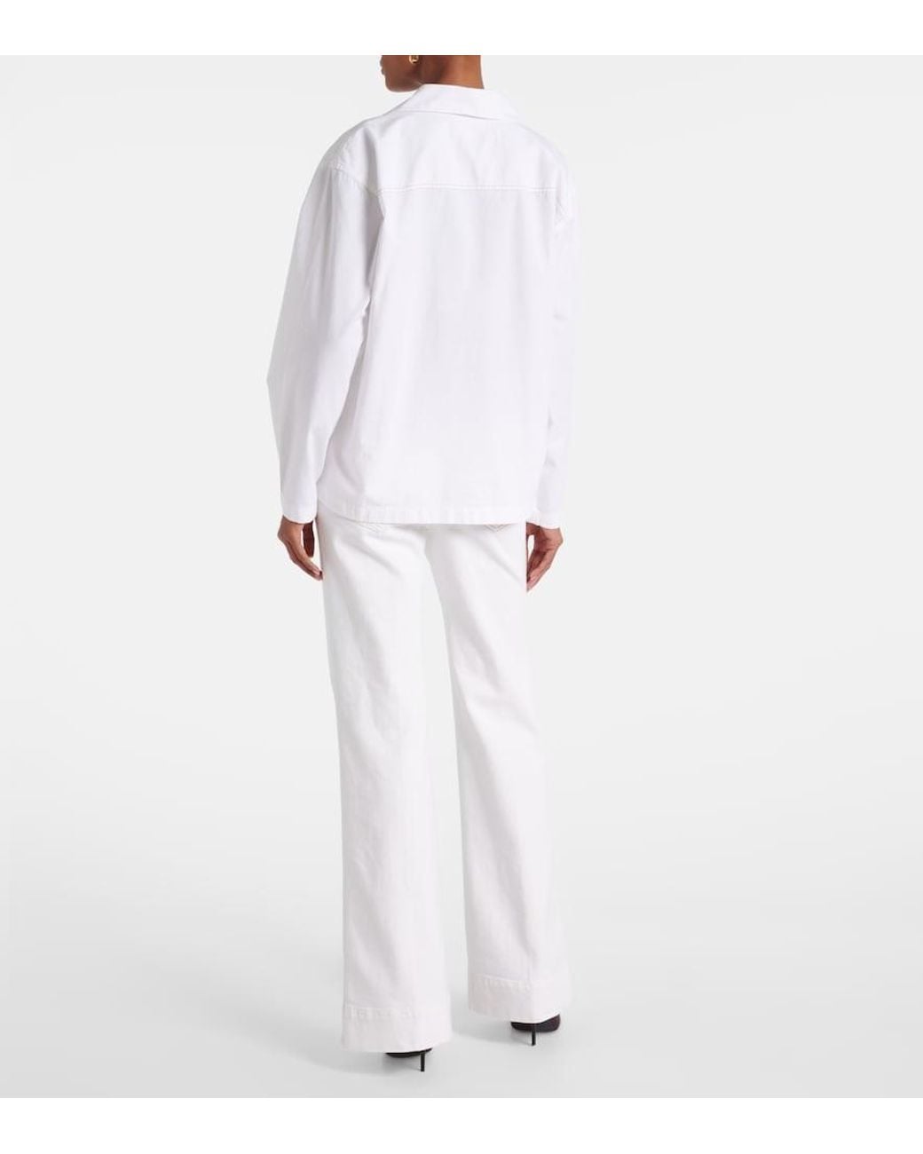 Victoria Beckham White Denim Top