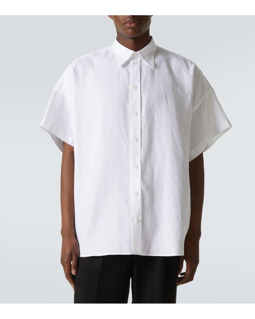 Dolce & Gabbana White Linen Shirt for men