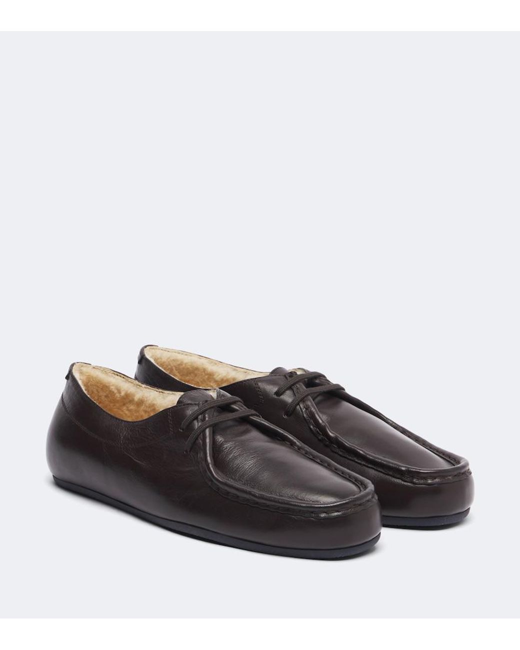Jil Sander Brown Hood Leather Lace-Up Shoes