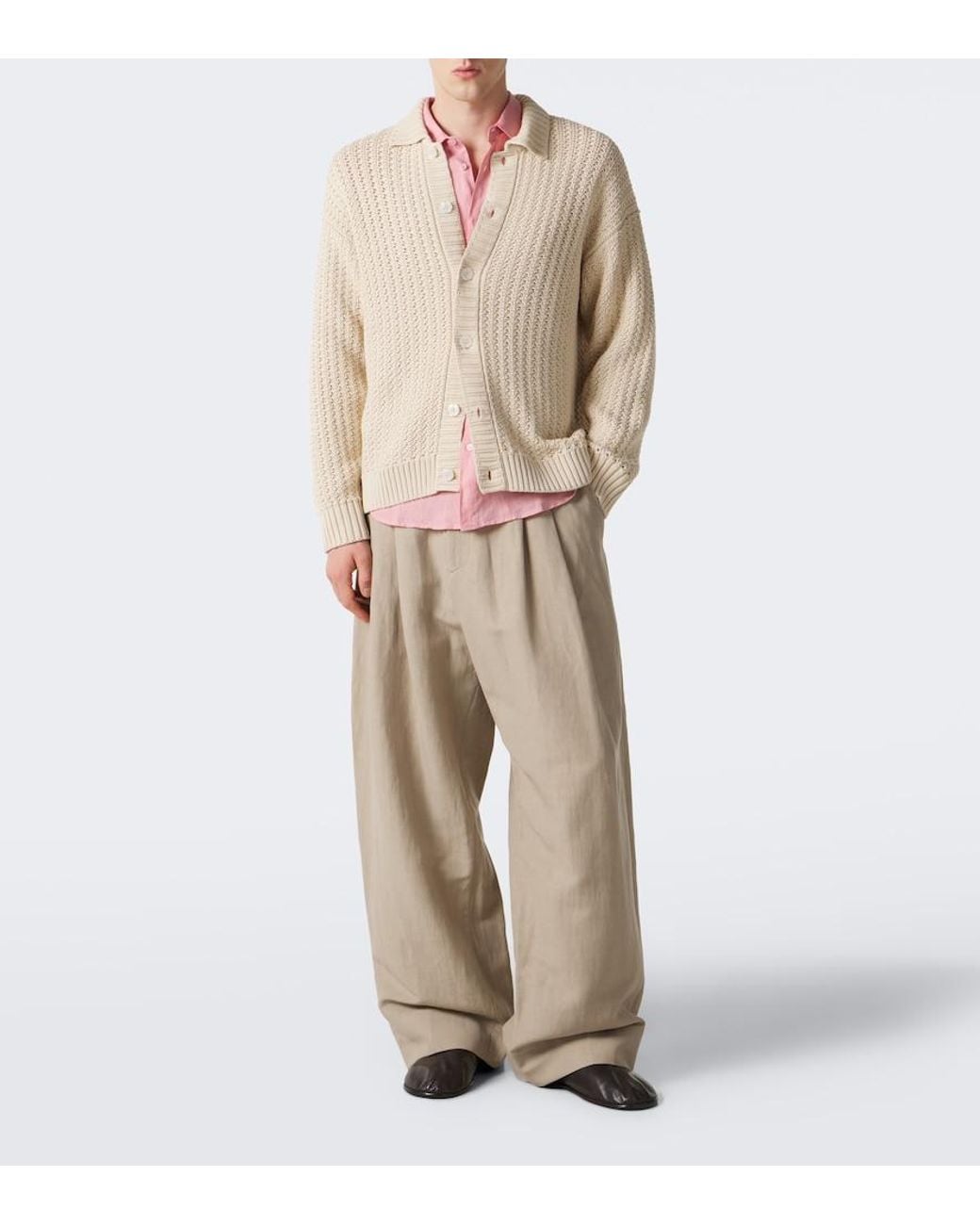 Orlebar Brown Natural Thomas Cotton Cardigan for men