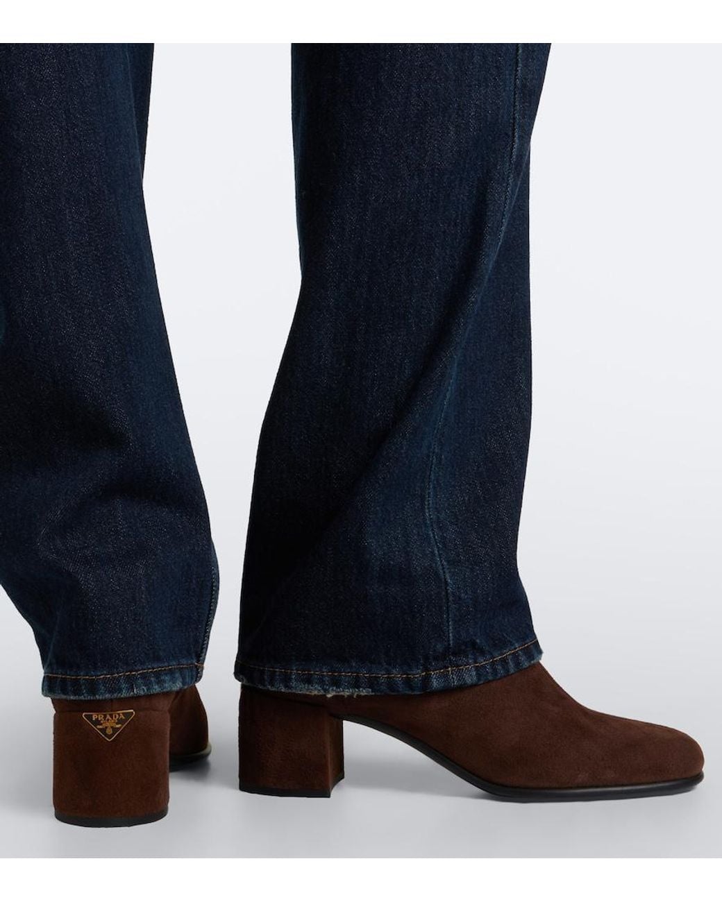 Prada Brown Suede Ankle Boots