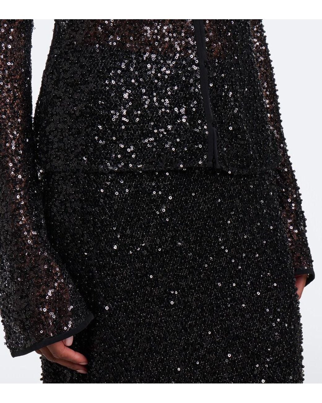 Sir Black Cassia Sequined Top