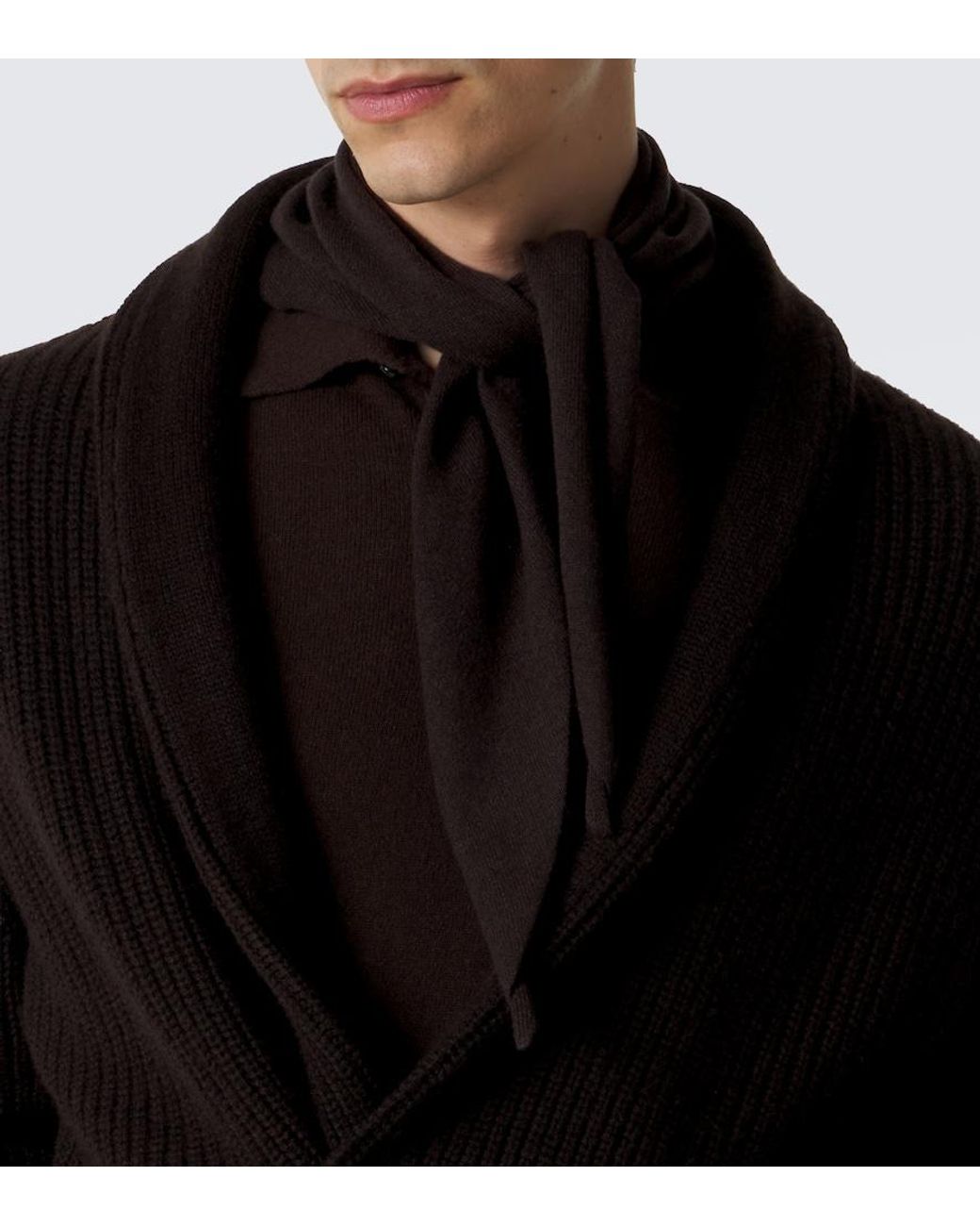 Agnona White Cashmere Scarf for men