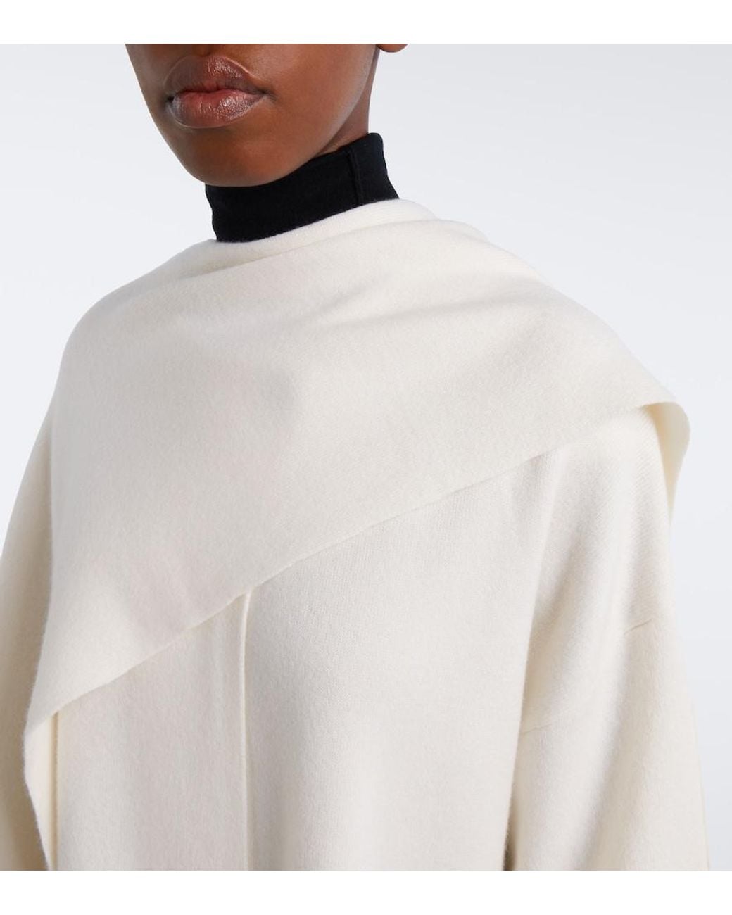 Lisa Yang White Nessa Draped Cashmere Cardigan