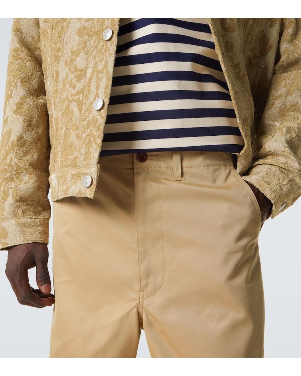 Junya Watanabe Natural Cotton-Blend Straight Pants for men