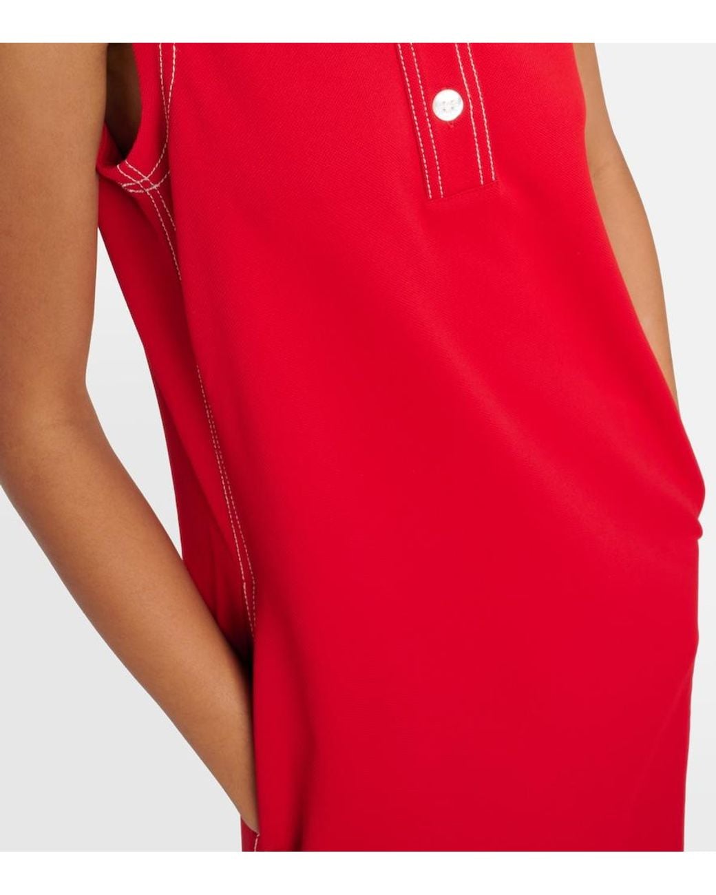 Tory Sport Red Minikleid Contrast Stitch Polo