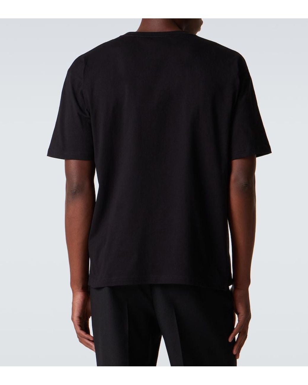 Valentino Garavani Black Logo Cotton Jersey T-Shirt for men