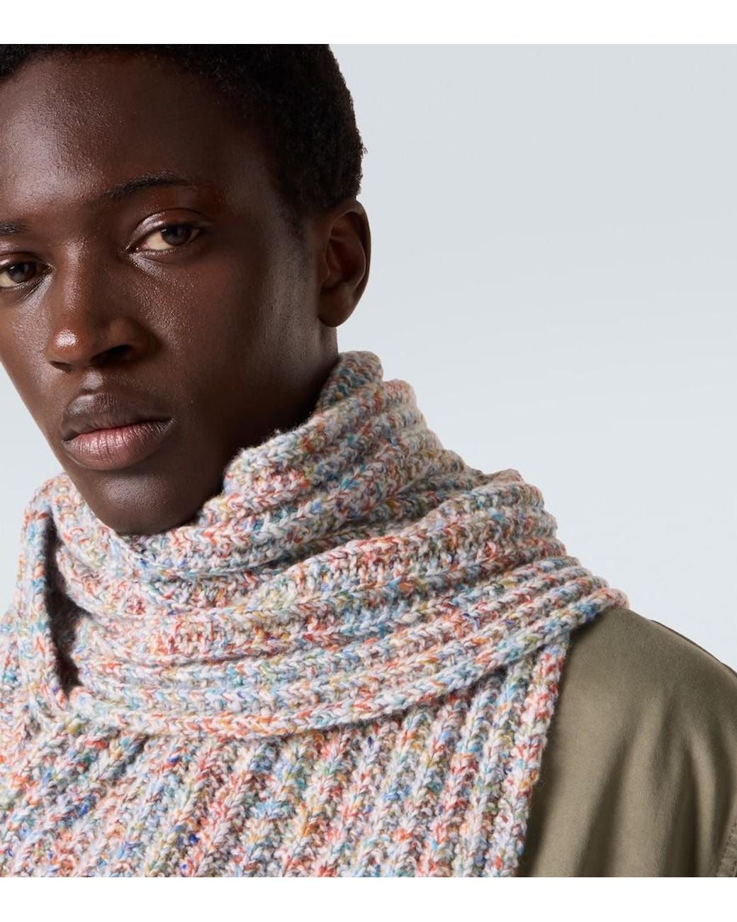 Loewe Schal Aus Einem Wollgemisch in Natural für Herren