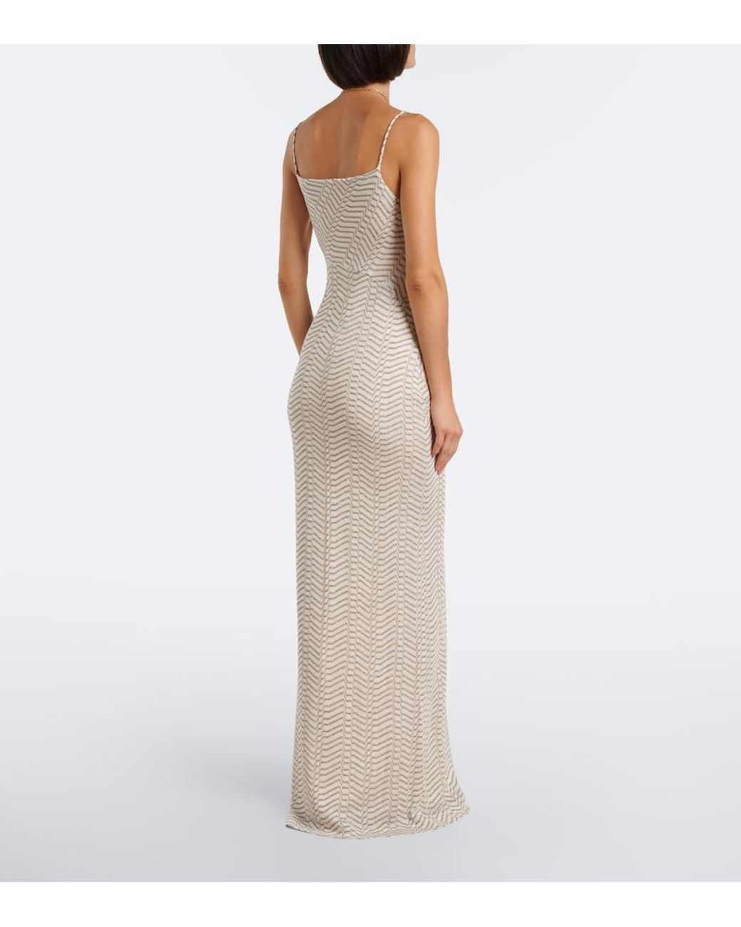 Missoni White Lame Maxi Dress