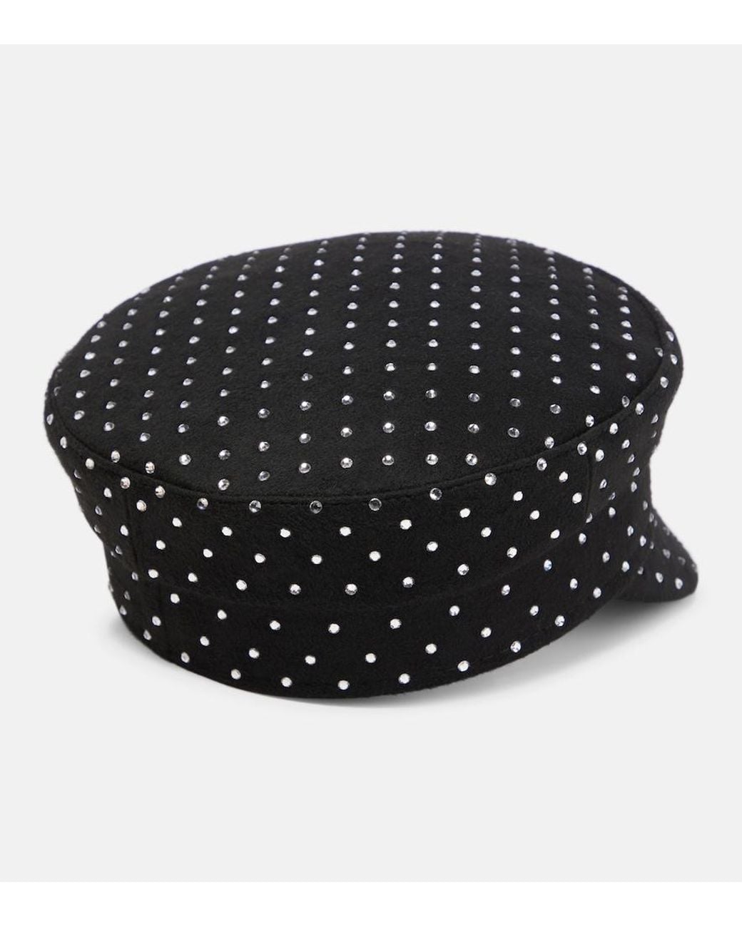 Ruslan Baginskiy Black Crystal-embellished Baker Boy Hat