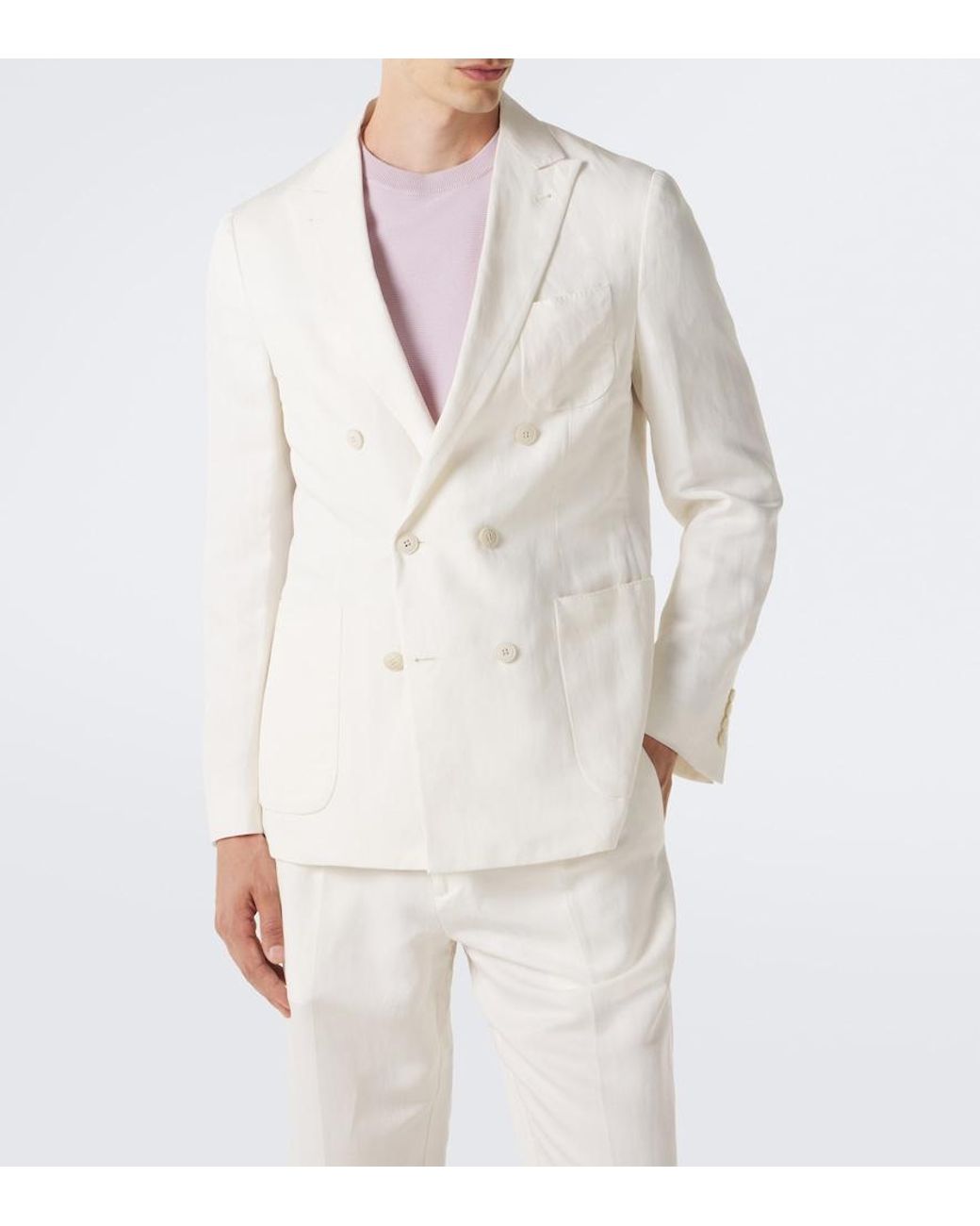 Canali Natural Kei Linen And Silk Suit Jacket for men