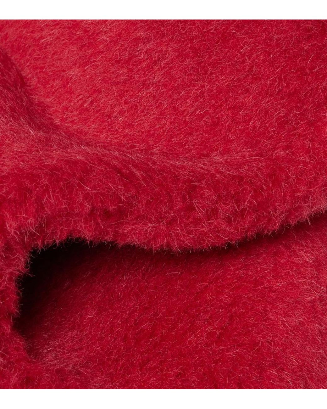 Max Mara Red Full Teddy Scarf