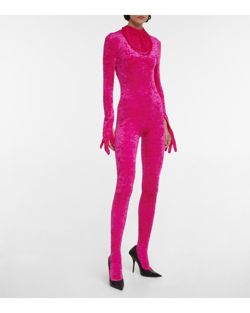 Vetements Velvet Full body Jumpsuit in Pink Lyst
