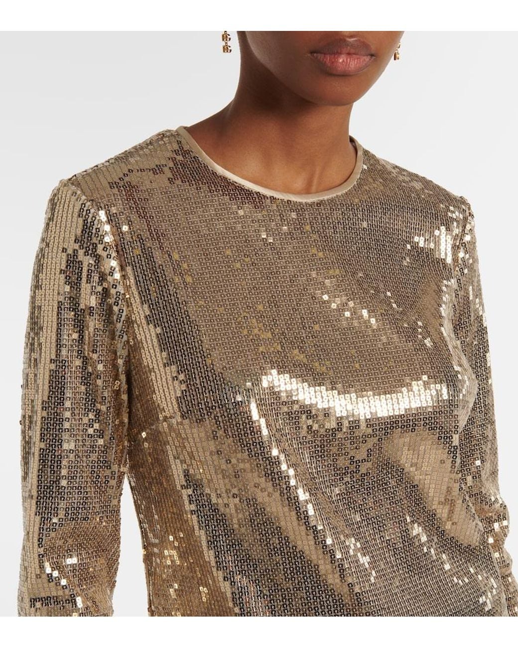 Dolce & Gabbana Natural Sequined Top