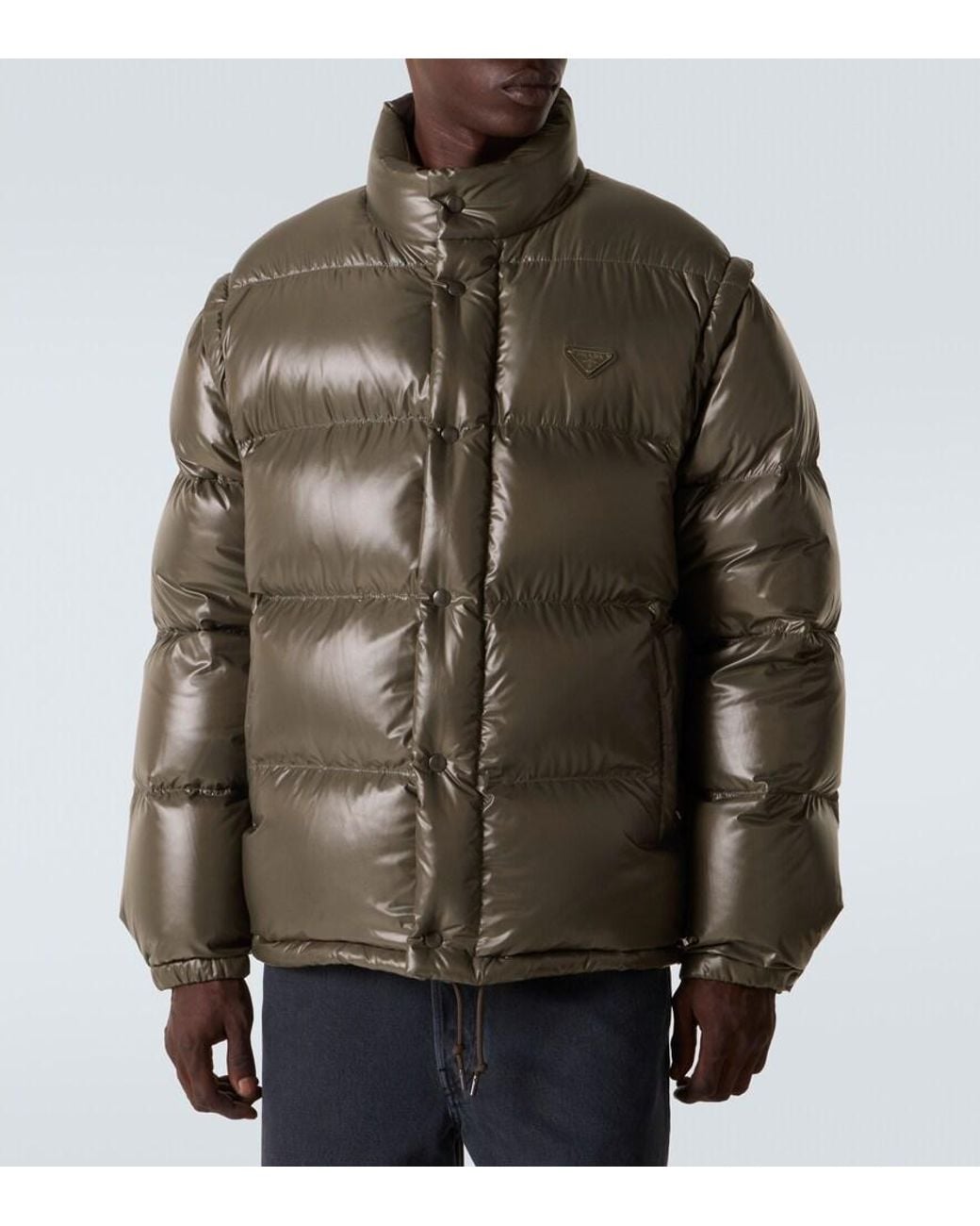 Prada Green Re-Nylon Down Jacket for men
