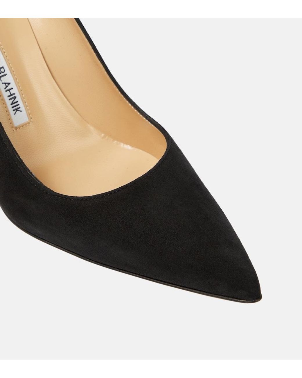 Manolo Blahnik Black Bb 90 Suede Pumps