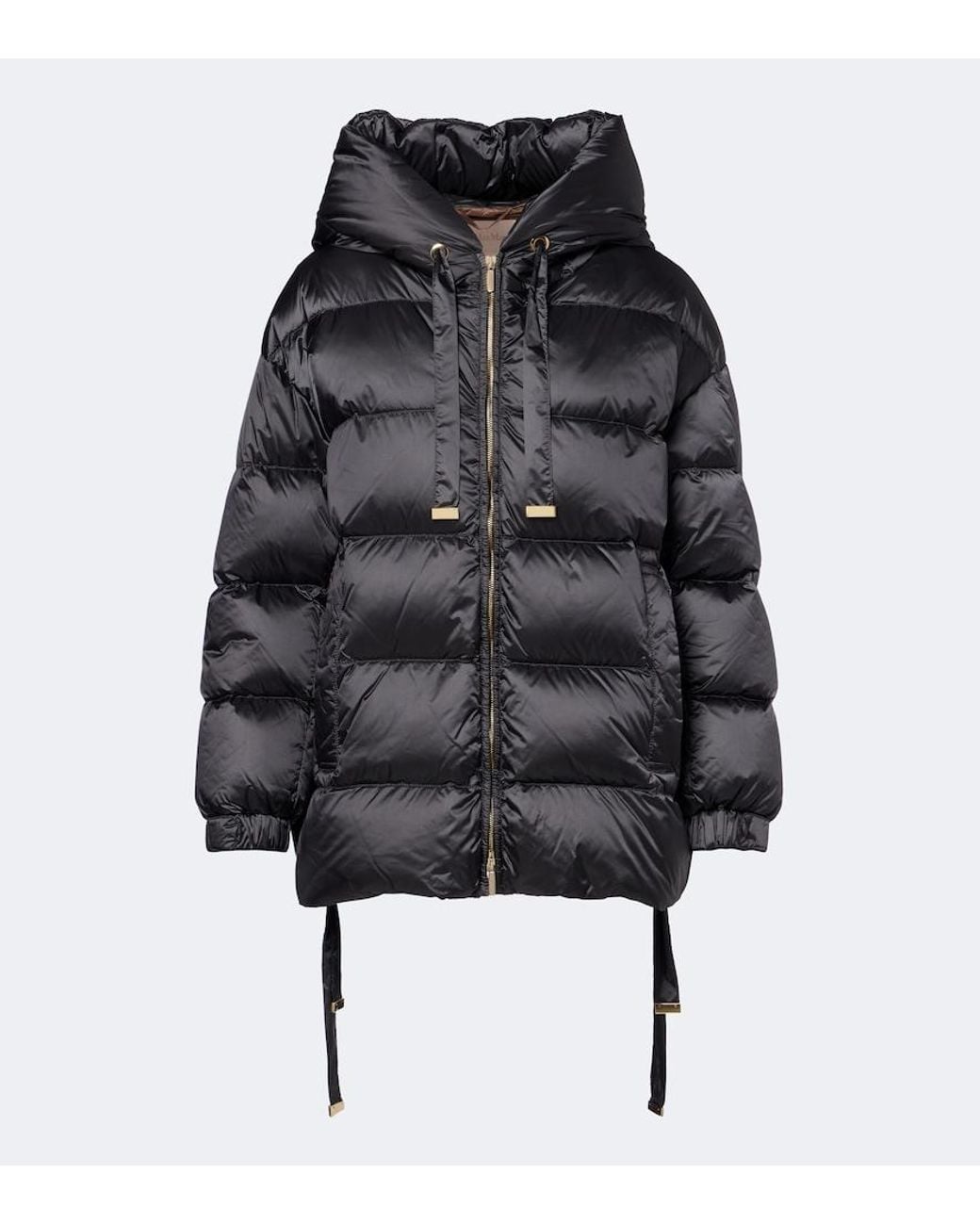 Max Mara Black Hooded Down Jacket