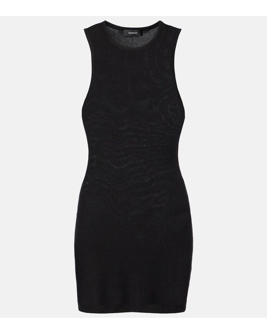 Wardrobe NYC Black Racer Cotton-Blend Minidress