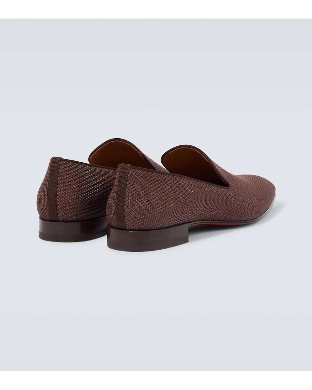 Christian Louboutin MENS Dandelion Brown Smooth Leather Loafer Shoe Christian Louboutin Dandelion Canvas Loafers in Brown for  main image 4