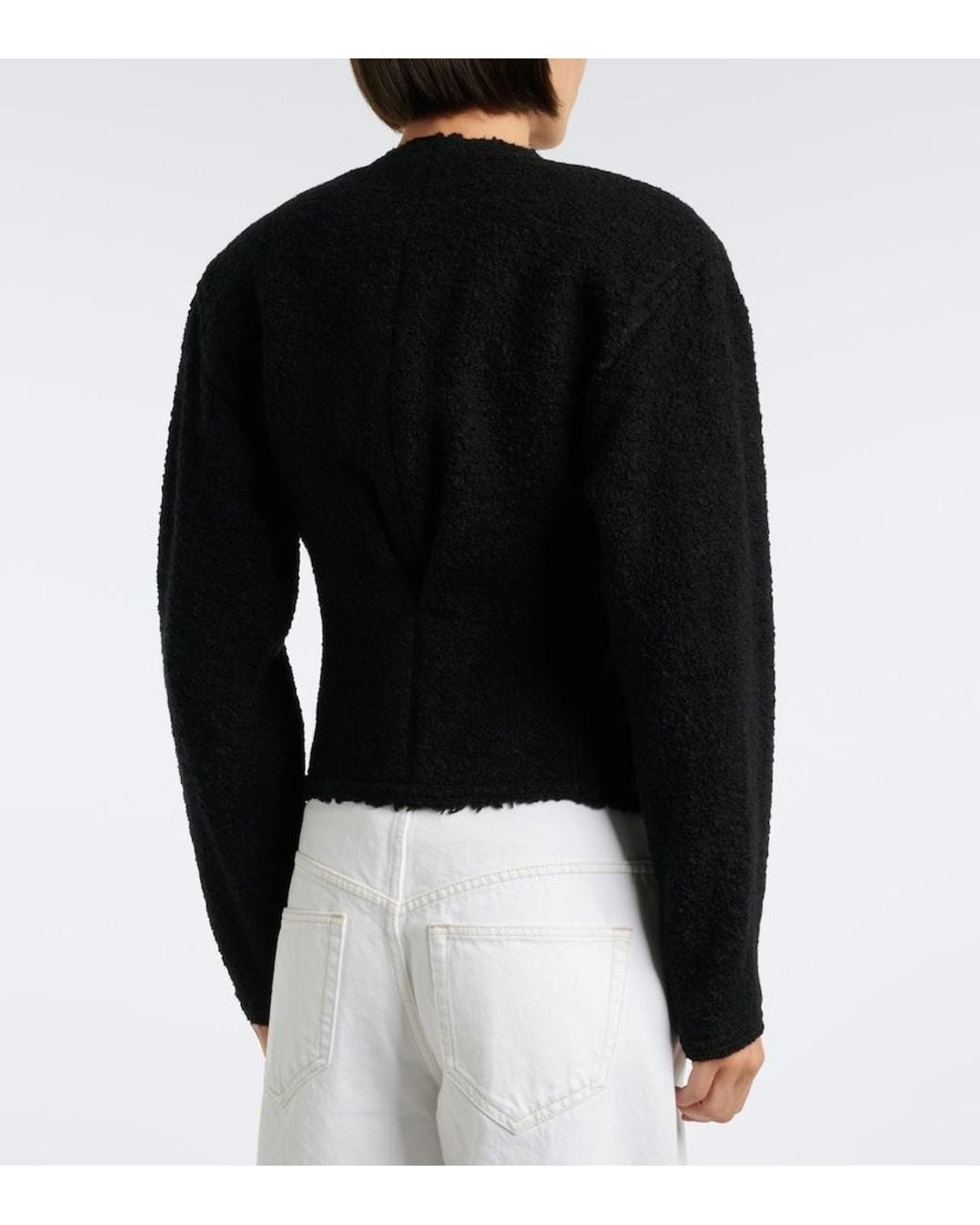 Isabel Marant Black Suna Wool And Alpaca-Blend Boucle Jacket