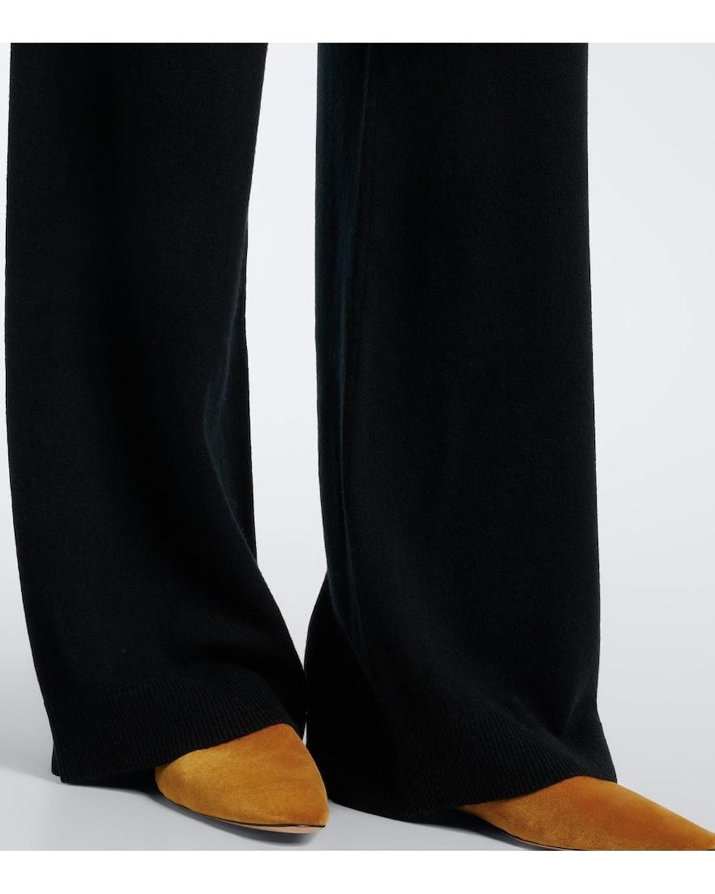 Jardin Des Orangers Black Virgin Wool And Cashmere Wide-Leg Pants