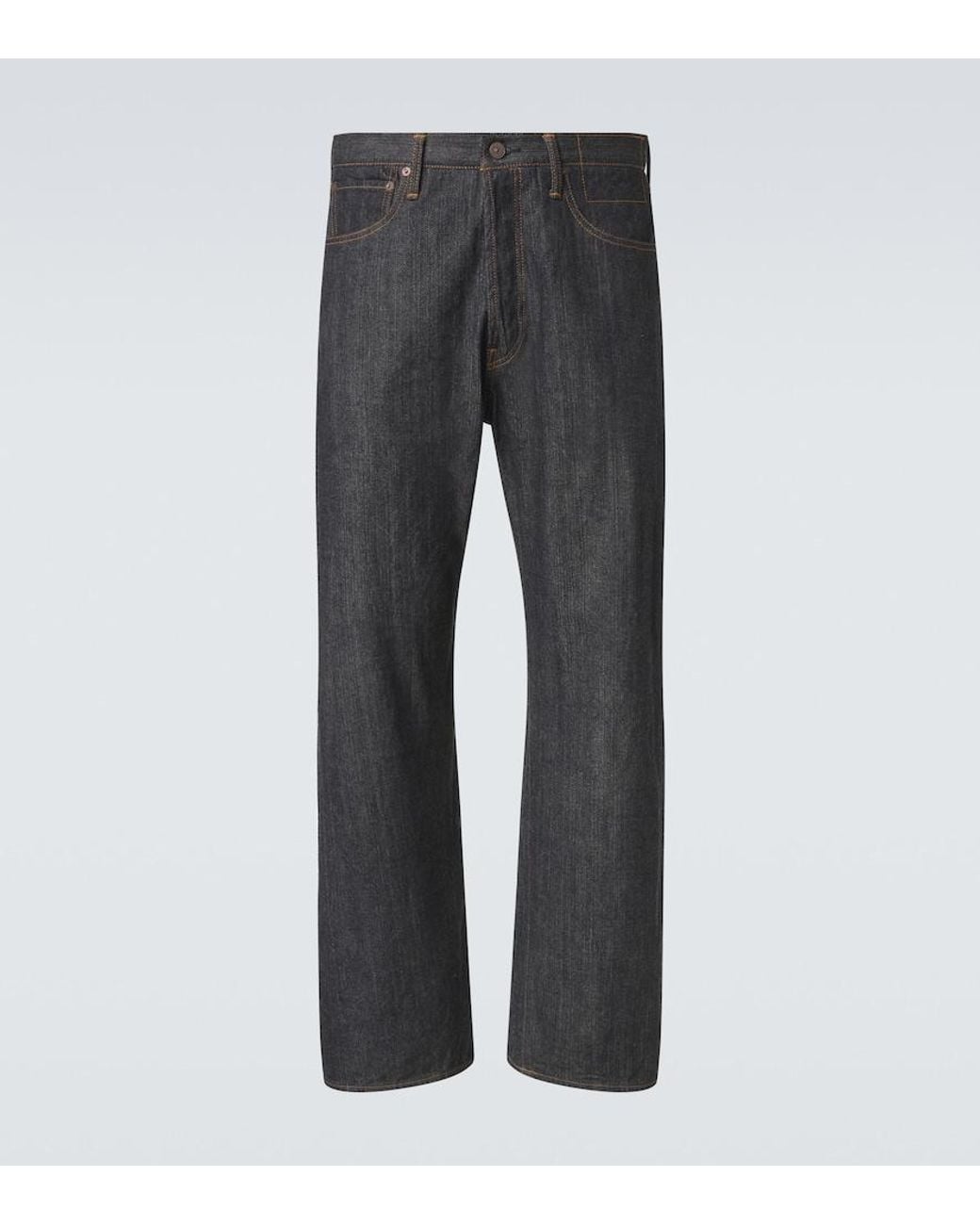 Visvim Gray Social Sculpture Straight Jeans for men
