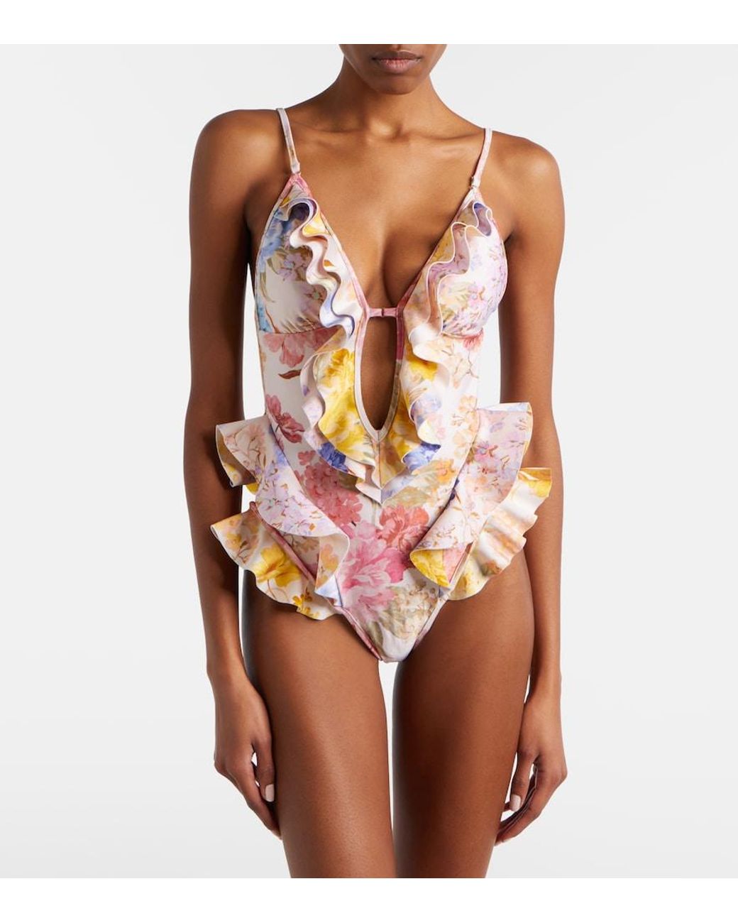 Zimmermann Pink Badeanzug Como