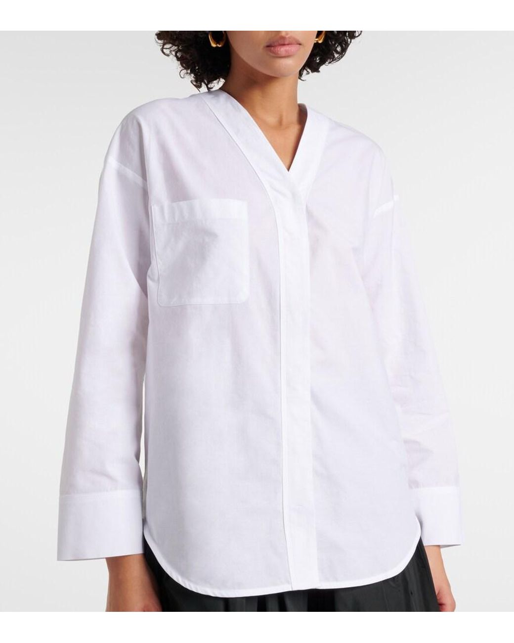 Top Yole De Algodon Max Mara de color White