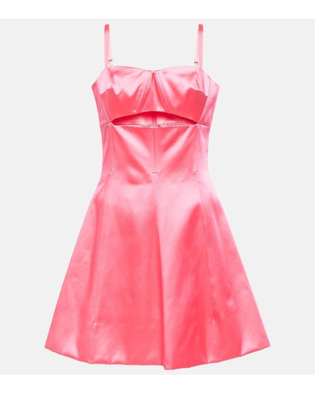 Patou Pink A-Line Cotton-Blend Minidress