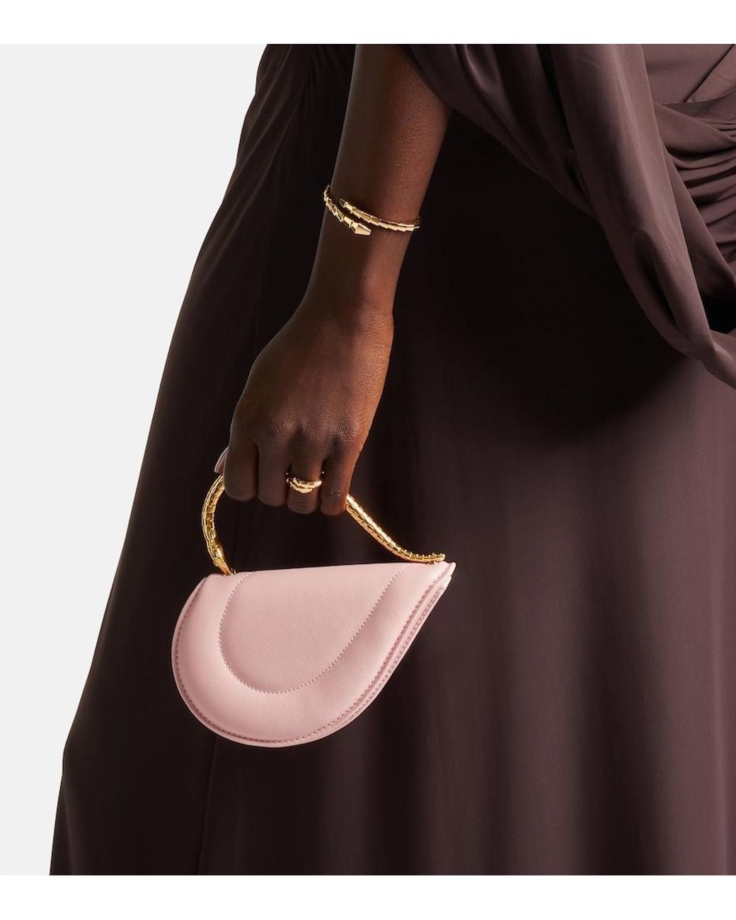 BVLGARI Pink Serpenti Cuoricino Mini Top-Handle Bag