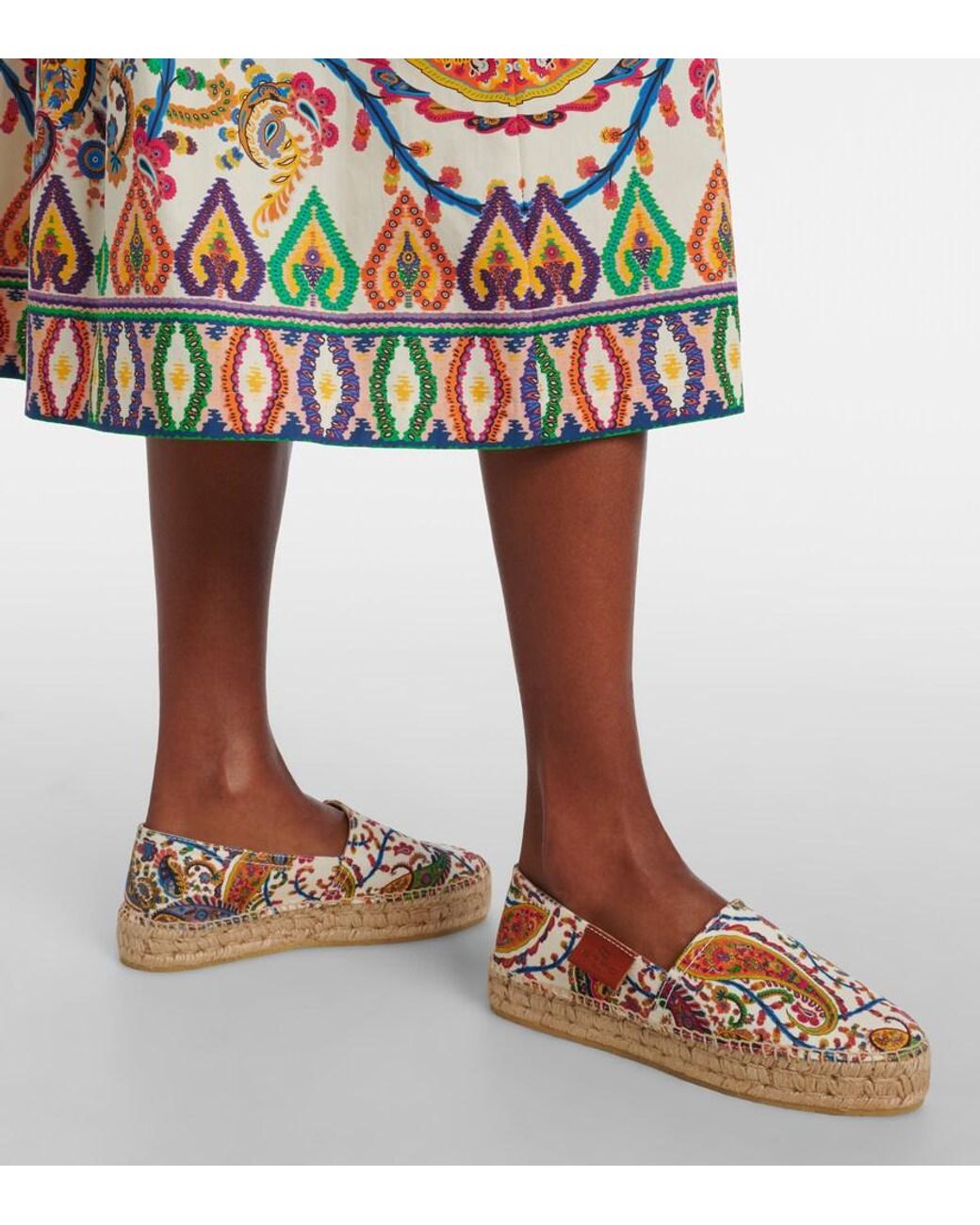 Etro Brown Espadrilles Aus Canvas