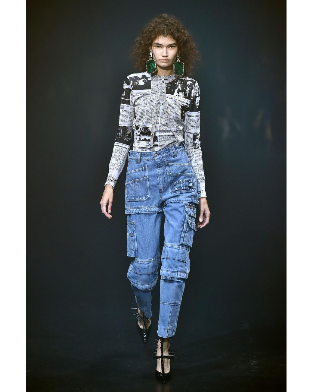 Balenciaga Multi-zip High-waisted Jeans in Blue | Lyst