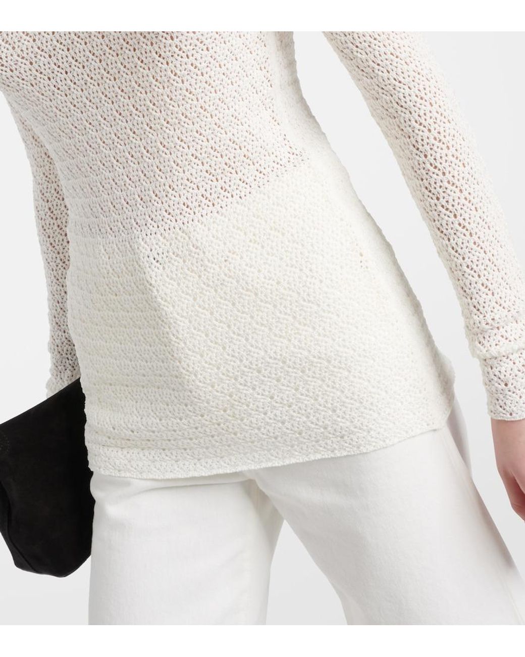 Totême White Crochet Top