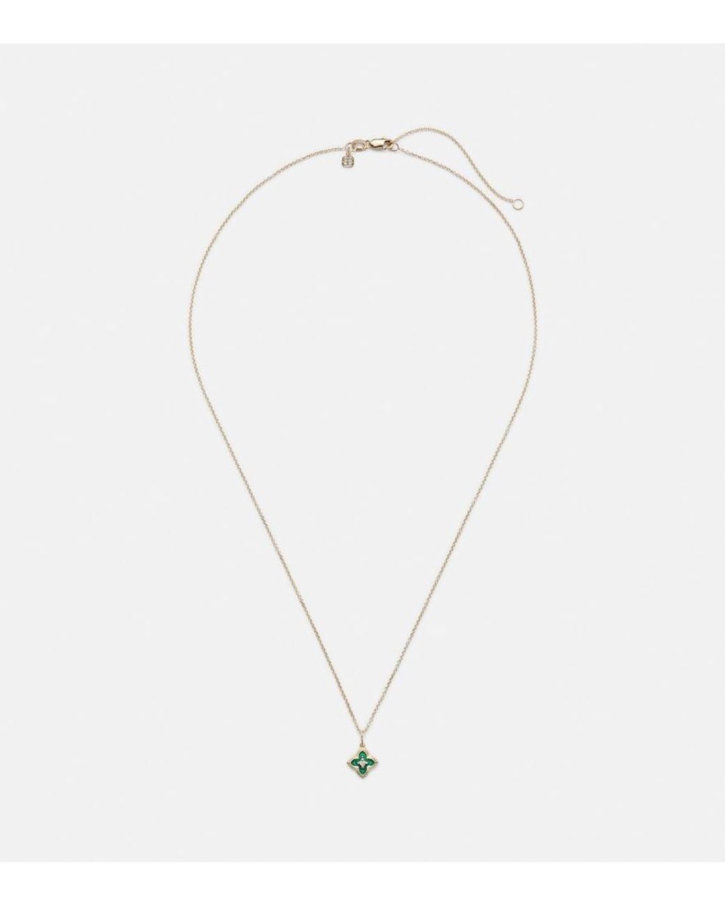 Sydney Evan White Mini Moroccan 14kt Gold Necklace With Enamel And Diamond