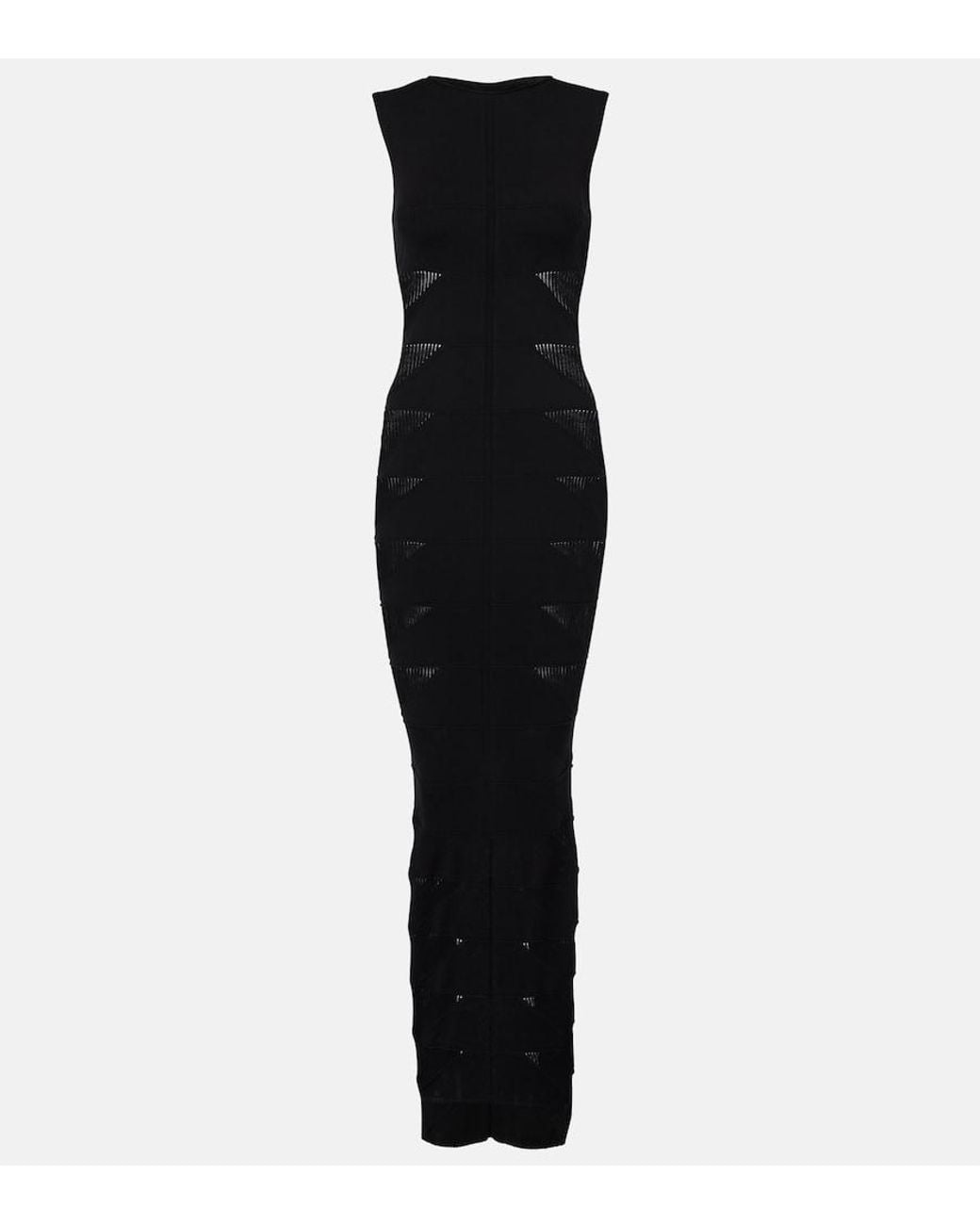 Rick Owens Black Jersey Maxi Dress