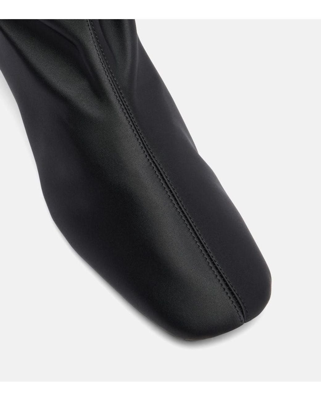 Totême Black Satin Knee-High Boots