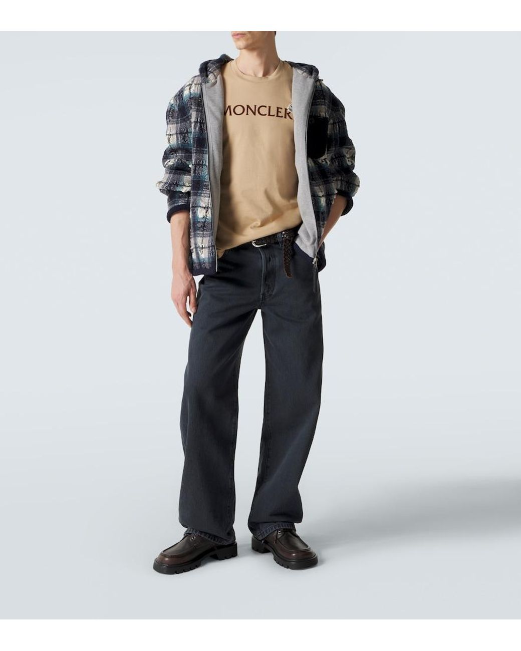 Moncler Natural Cotton Jersey T-Shirt for men