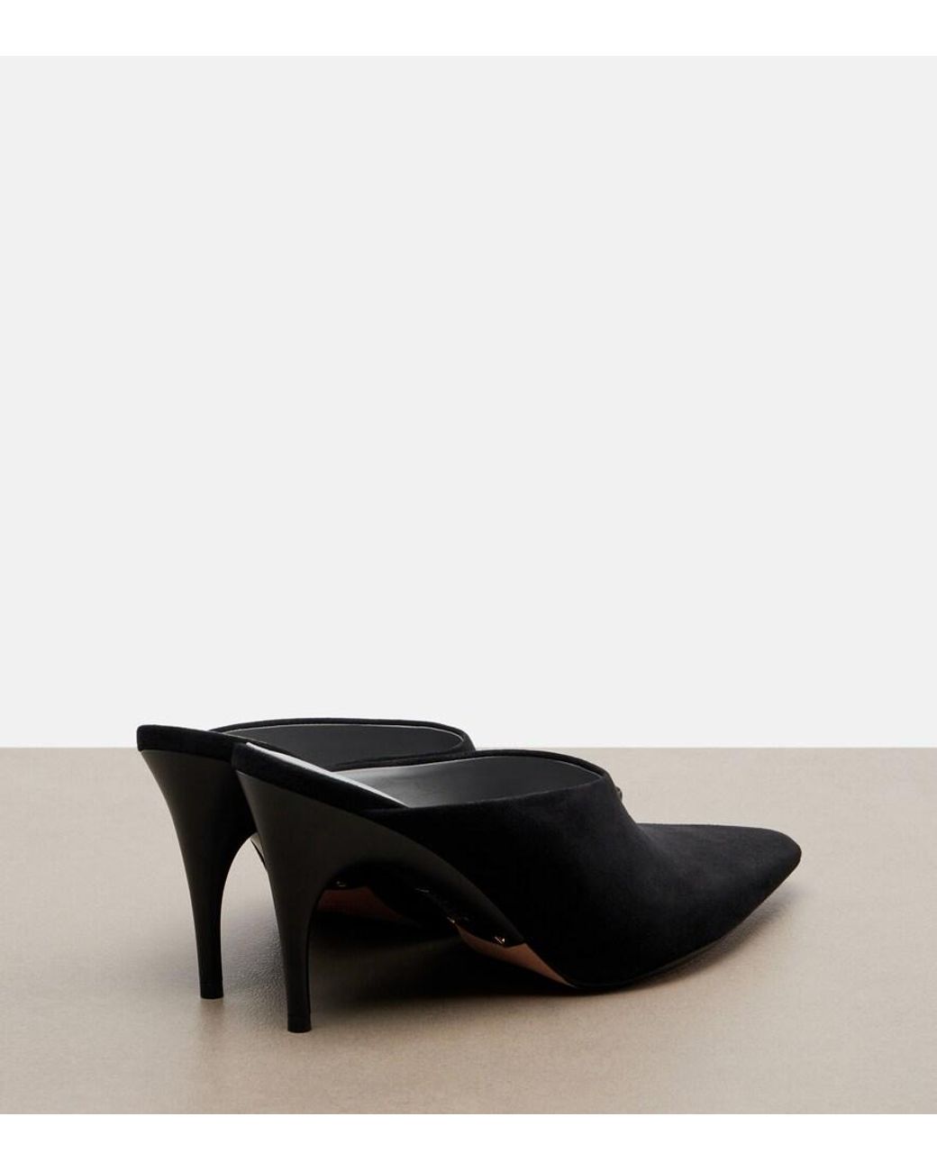 Balenciaga Black Duchesse Suede Mules