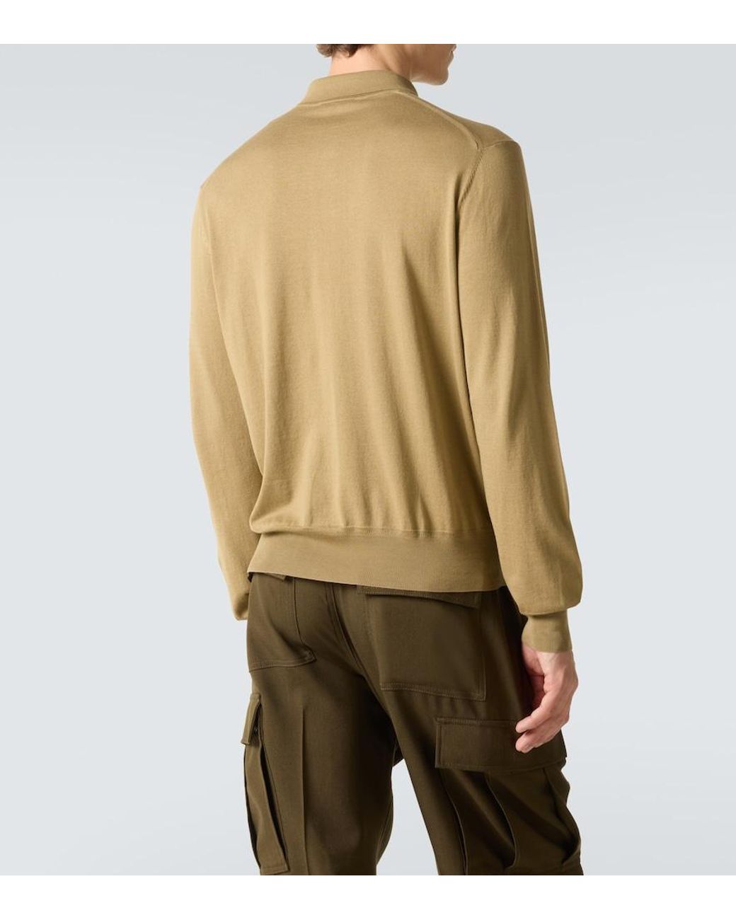 Tom Ford Natural Cotton Polo Sweater for men