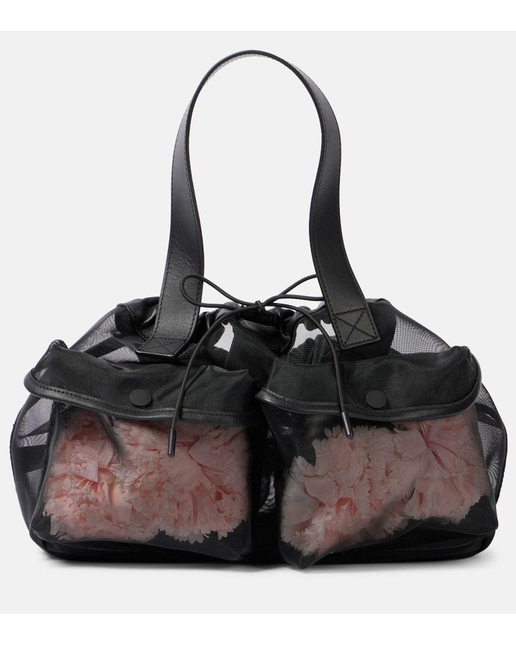 【Simone Rocha】 Carnation Pocket leather-trimmed tote bag Carnation Pocket leather-trimmed tote bag in neutrals