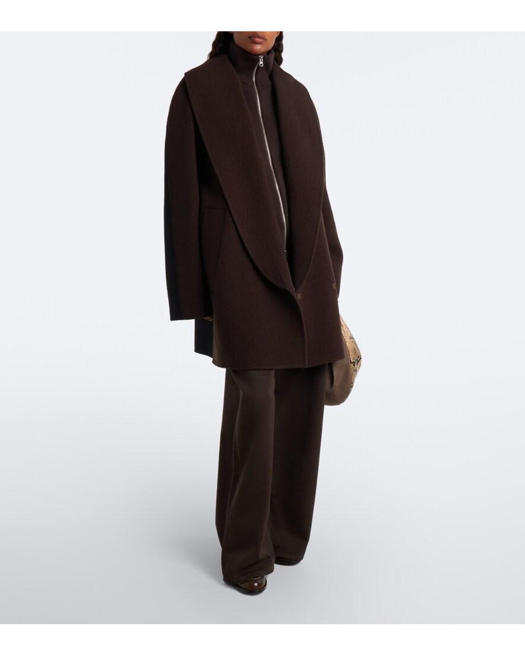 Sportmax Black Wool And Cashmere Coat