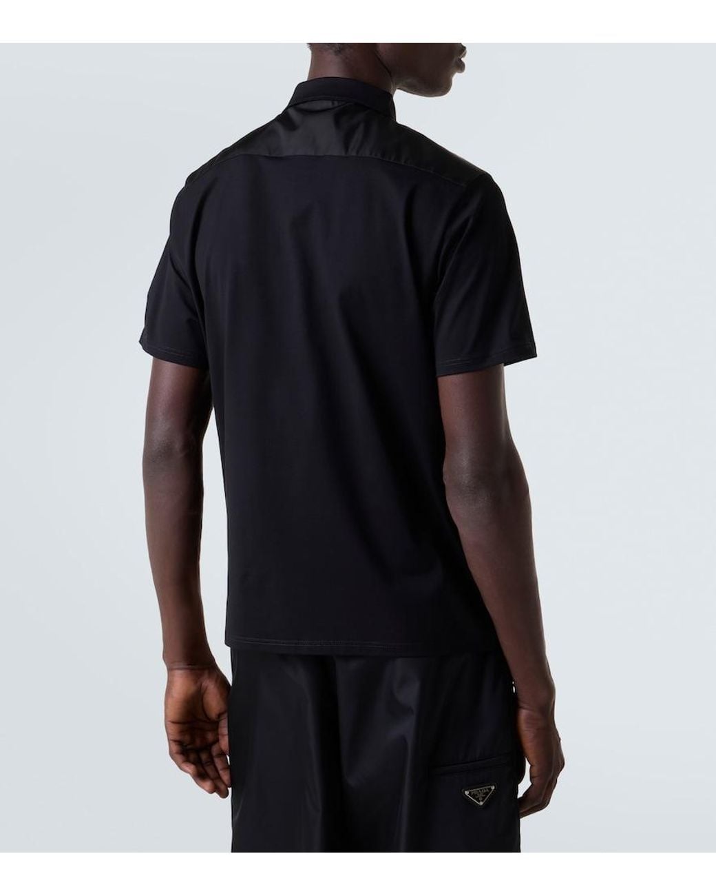 Prada Black Pocket Polo Shirt for men