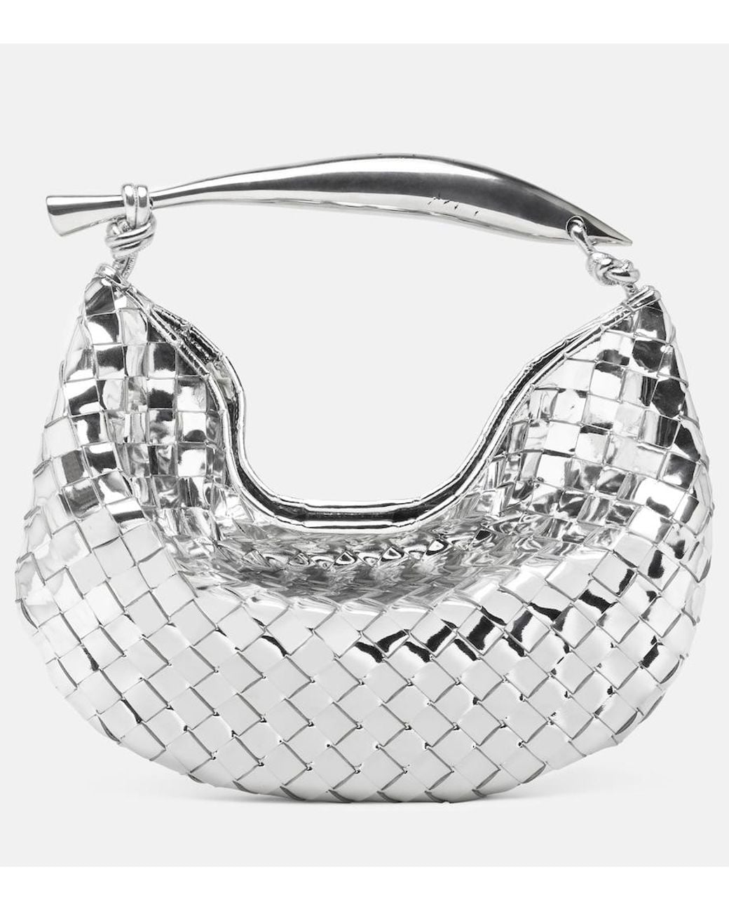 Bottega Veneta Metallic Sardine Intrecciato Mirrored Leather Tote Bag
