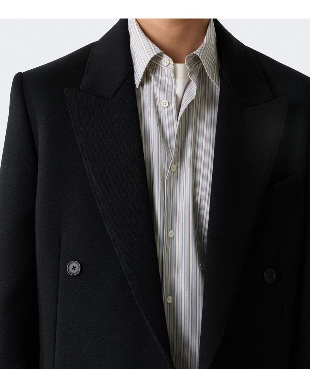 The Row Gray Uday Striped Cotton Poplin Shirt for men
