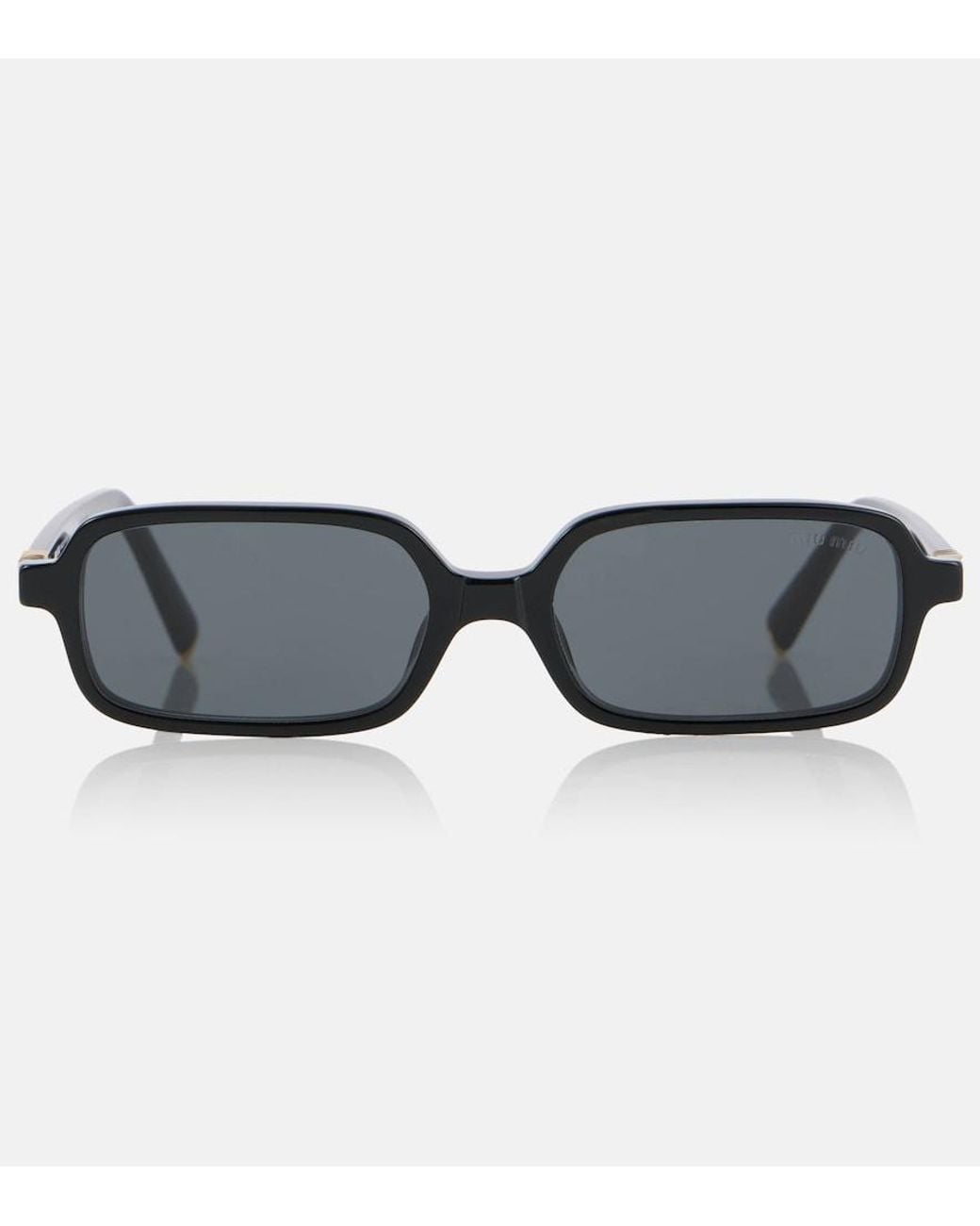 Miu Miu Black Rectangular Sunglasses