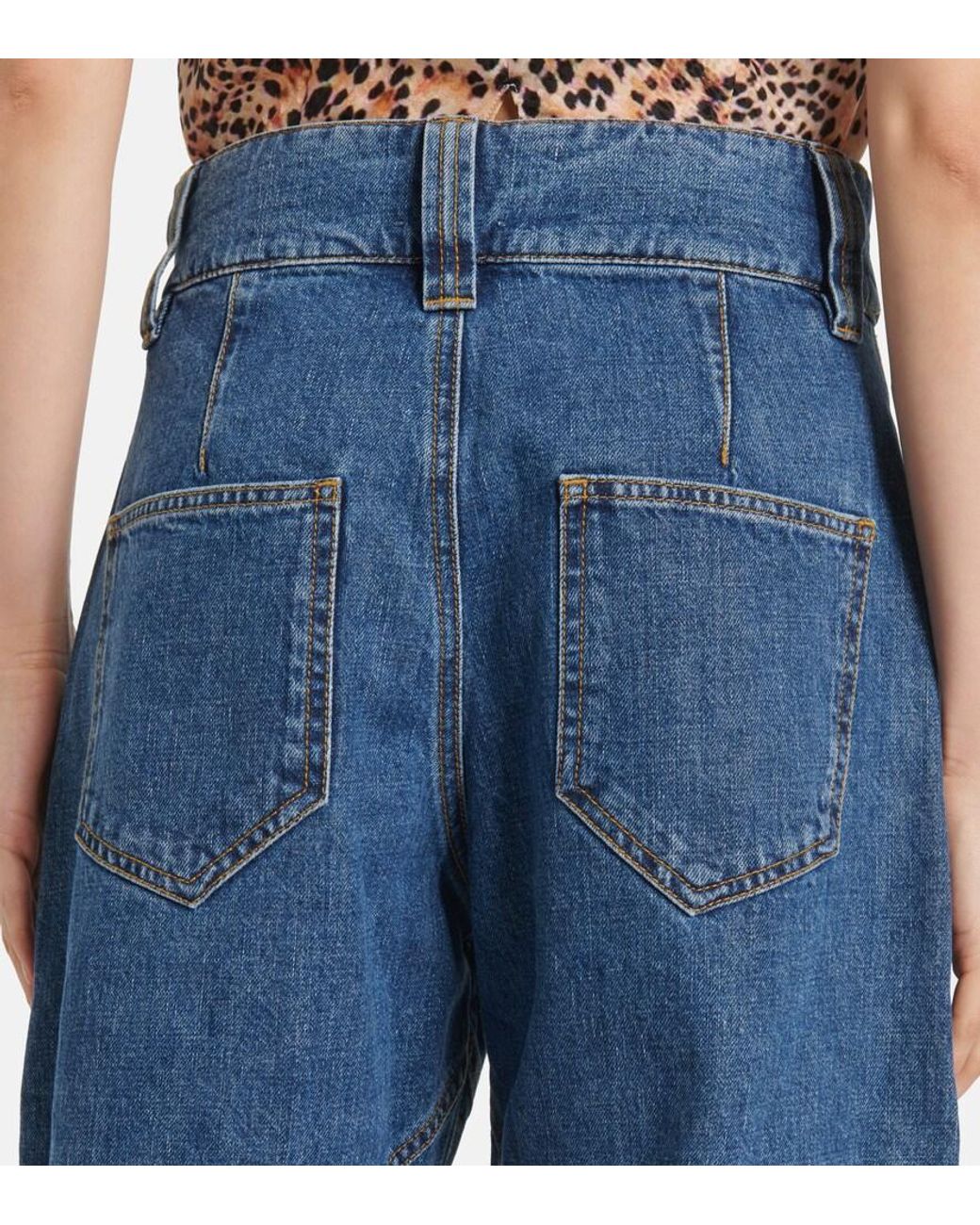 Isabel Marant Blue Catarina Quilted Jeans